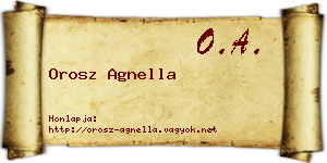 Orosz Agnella névjegykártya